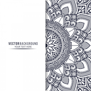 وکتور پس زمینه گلدار منبت کاری سرمه ای سفید